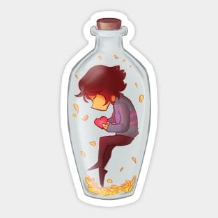 Frisk on flask Sticker